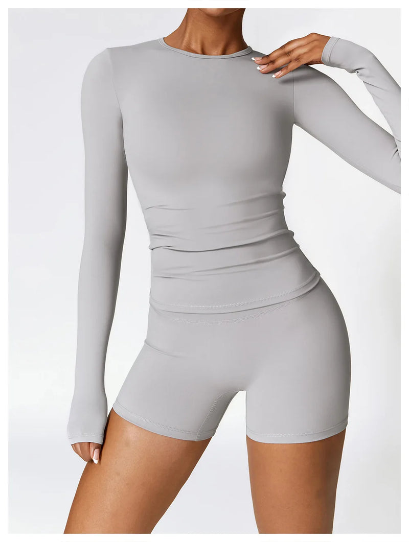 Seamless  Long Sleeve & Short Set