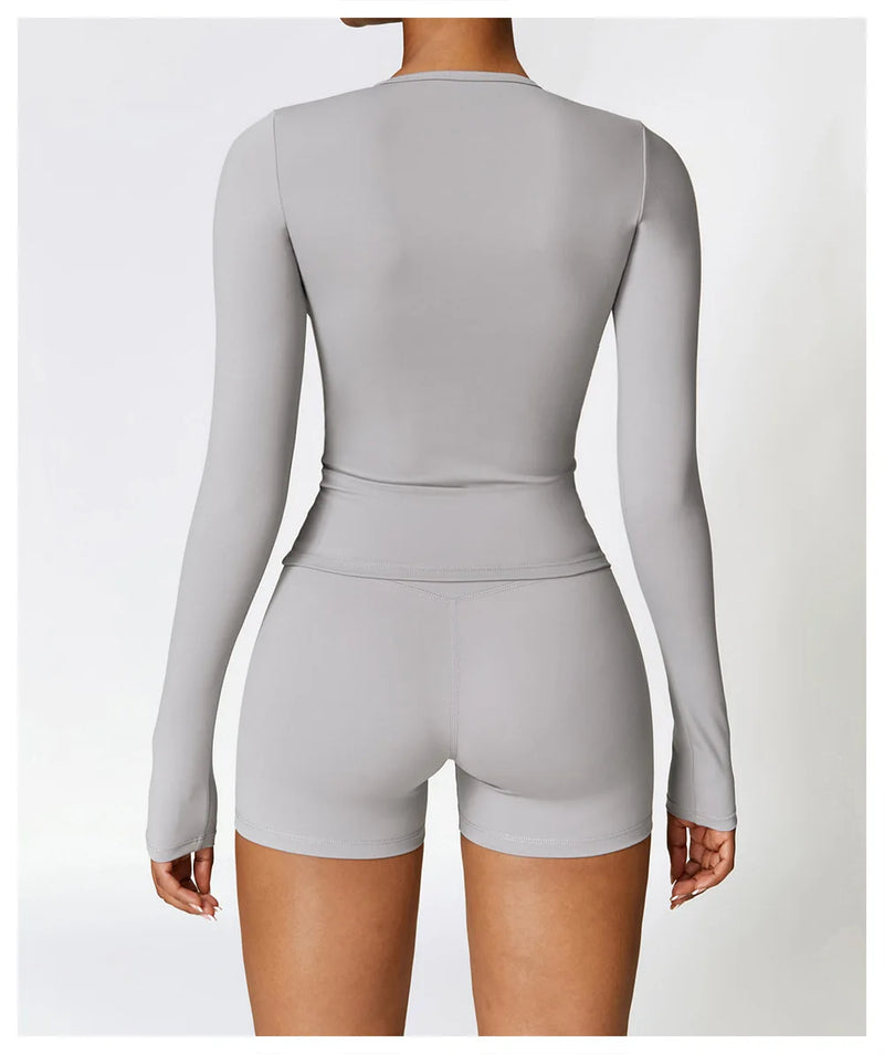 Seamless  Long Sleeve & Short Set