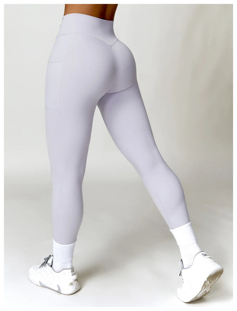 High Waist Cross Band Leggings