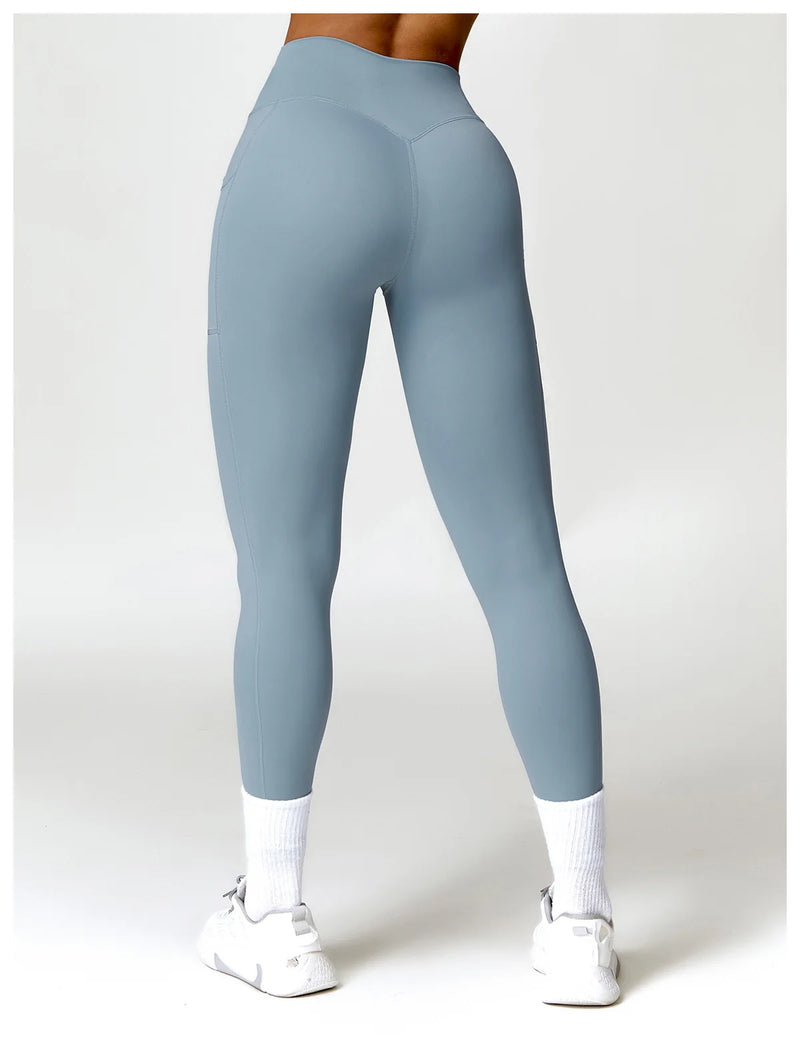 High Waist Cross Band Leggings