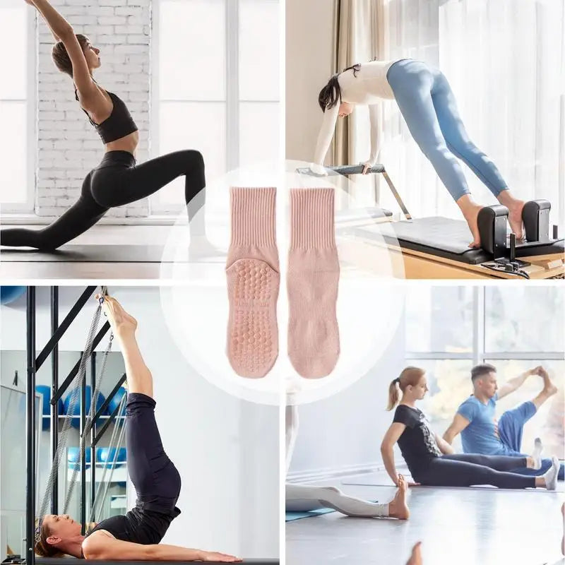 Anti Slip Yoga Pilates Socks-Mid-Calf