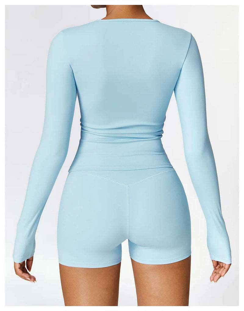 Seamless  Long Sleeve & Short Set