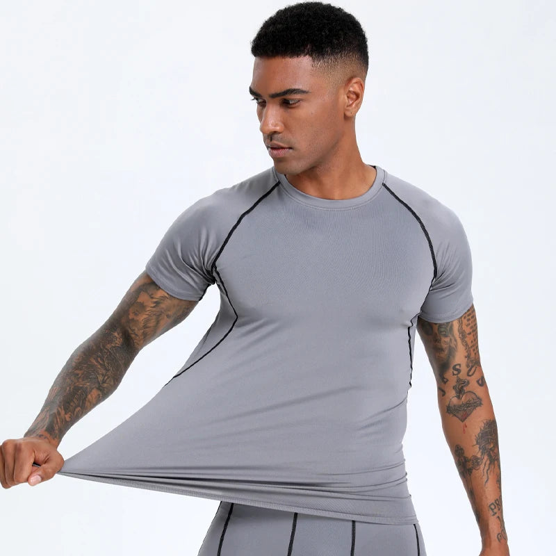 Breathable Stretch Short Sleeve Compression Top