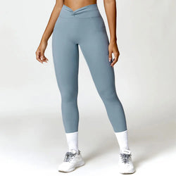 High Waist Cross Band Leggings