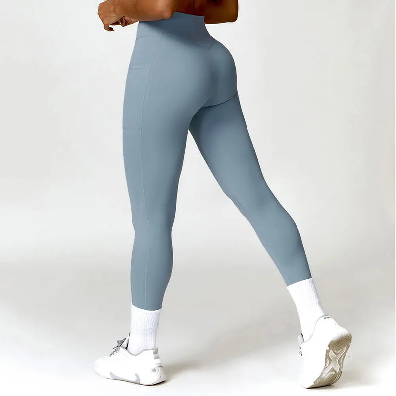 High Waist Cross Band Leggings