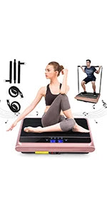 Total Body Vibration Platform  with Pilates Bar Resistance Bands