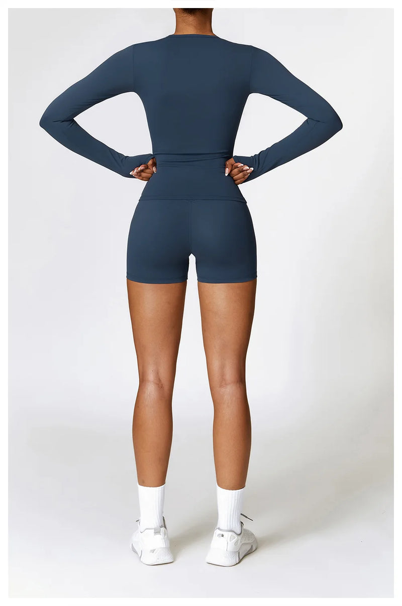 Seamless  Long Sleeve & Short Set