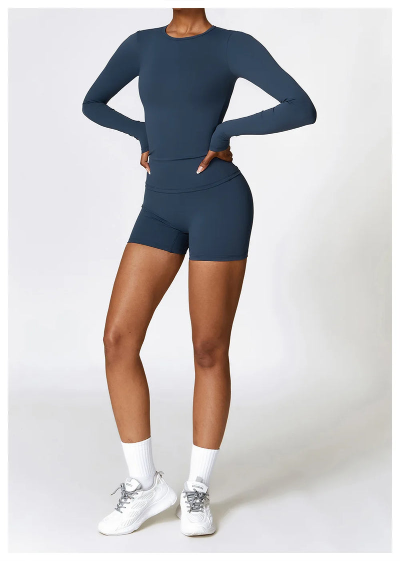 Seamless  Long Sleeve & Short Set