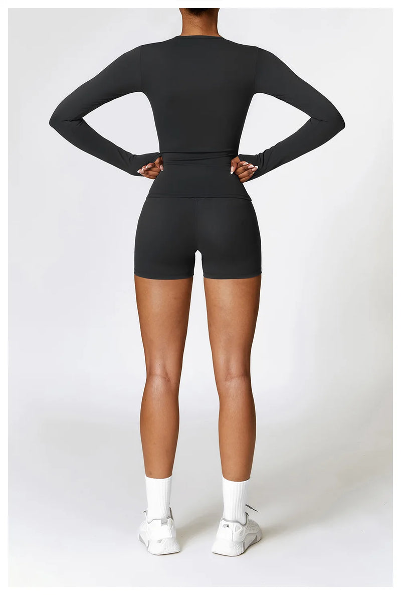 Seamless  Long Sleeve & Short Set