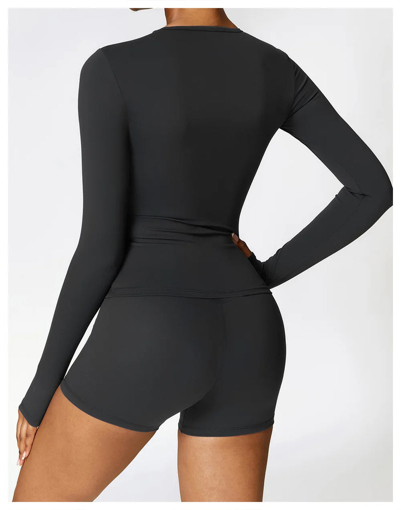 Seamless  Long Sleeve & Short Set