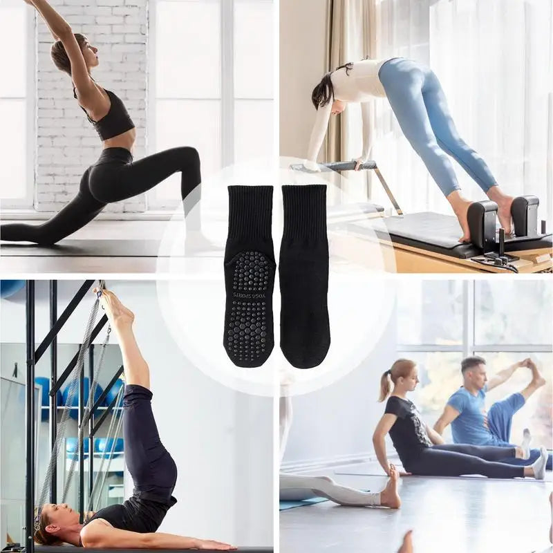 Anti Slip Yoga Pilates Socks-Mid-Calf