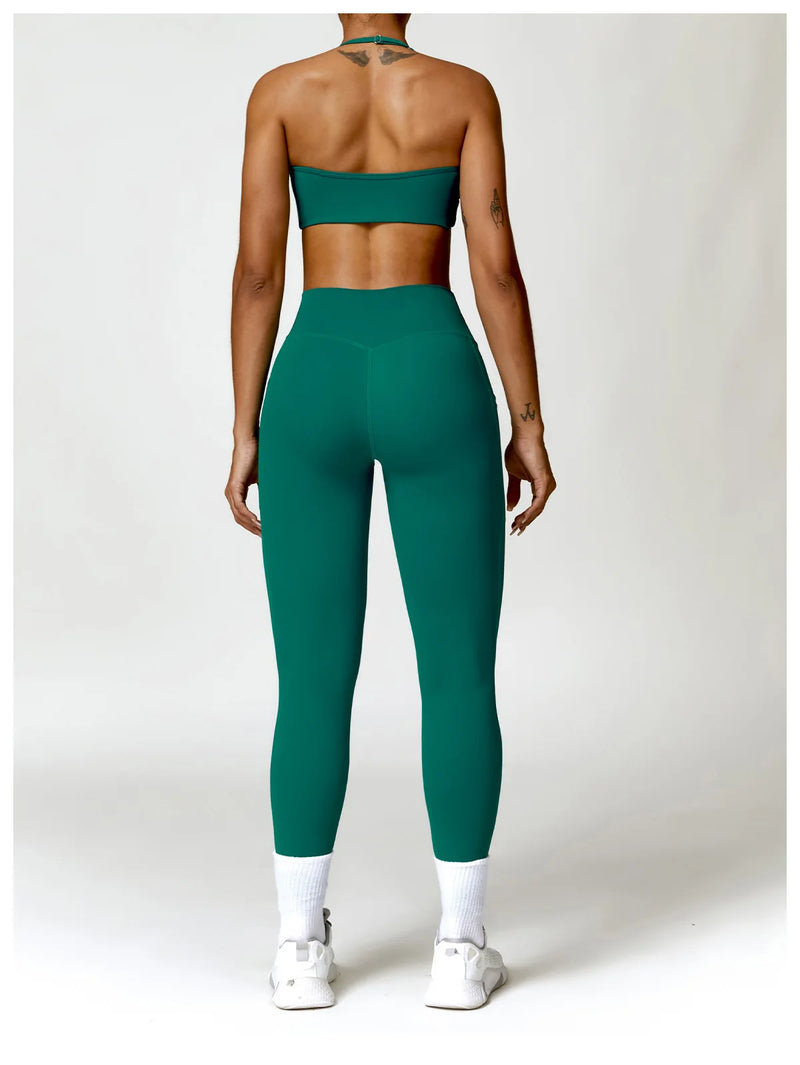 High Waist Cross Band Leggings