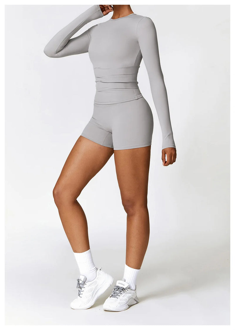 Seamless  Long Sleeve & Short Set