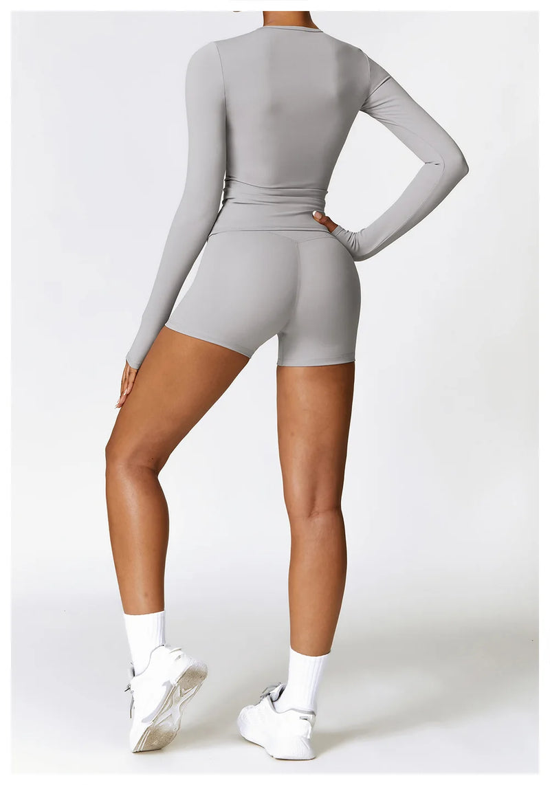 Seamless  Long Sleeve & Short Set