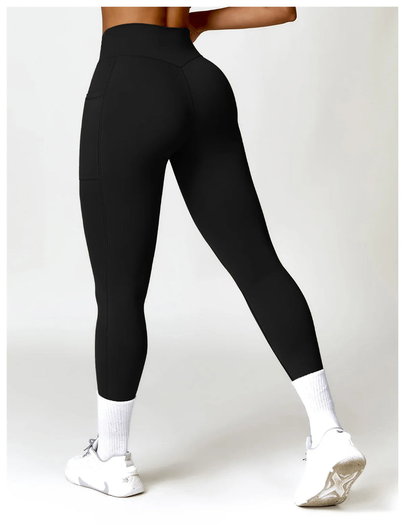 High Waist Cross Band Leggings