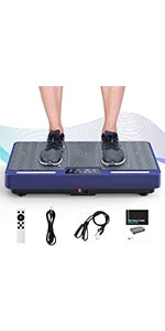 Total Body Vibration Platform  with Pilates Bar Resistance Bands