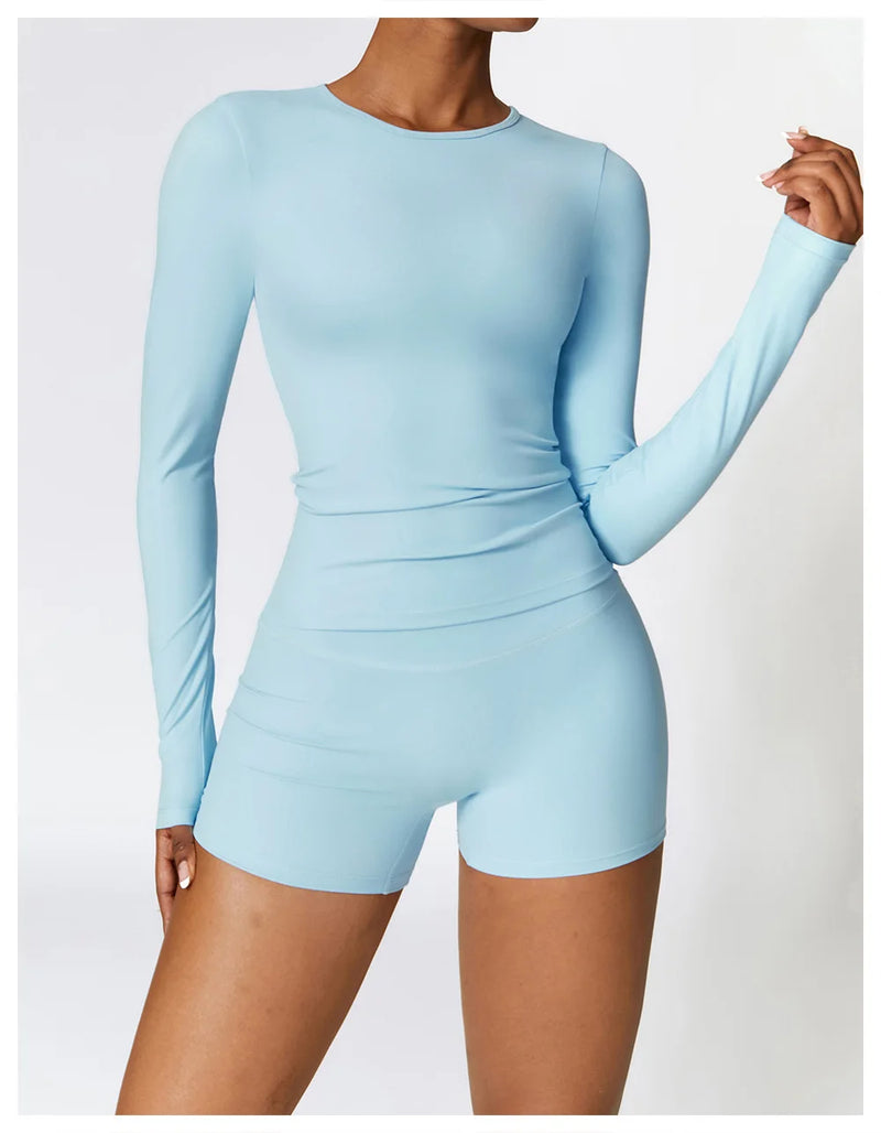 Seamless  Long Sleeve & Short Set