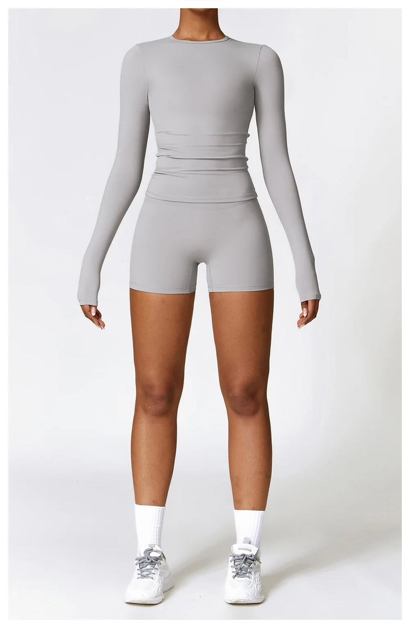 Seamless  Long Sleeve & Short Set