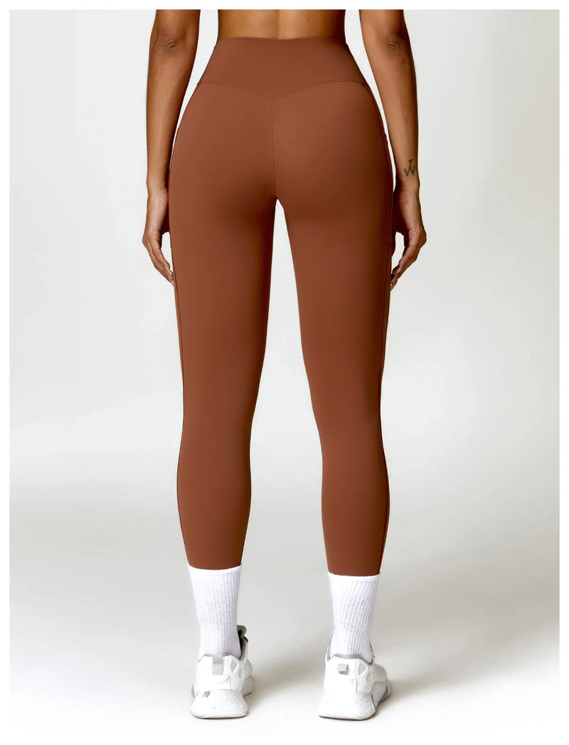 High Waist Cross Band Leggings