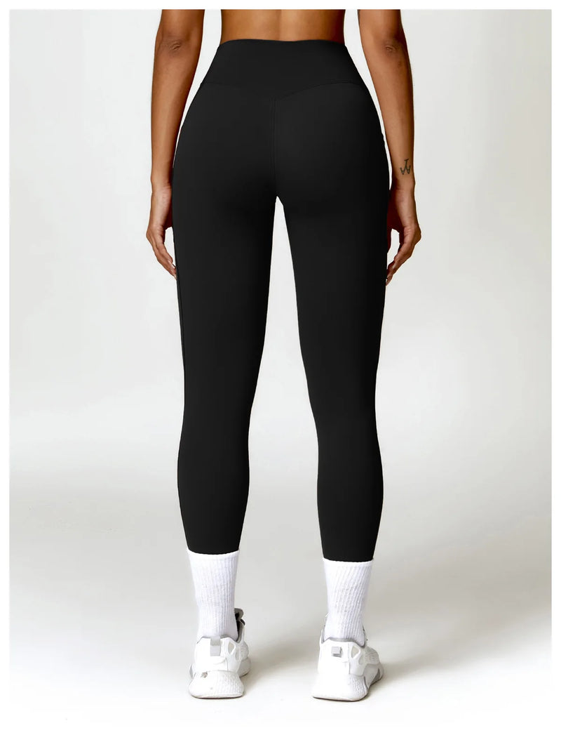 High Waist Cross Band Leggings