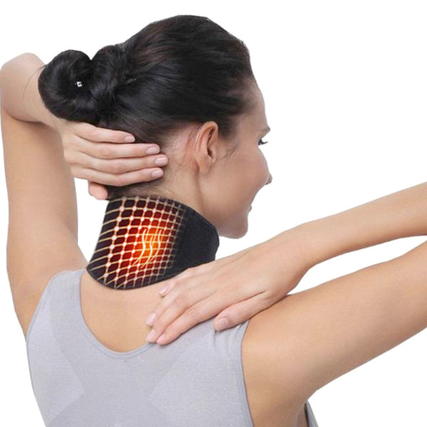 1 Piece Self-heating Tourmaline Neck Magnetic Therapy Support Tourmaline Belt Wrap Brace Pain Relief Neck Massager Products