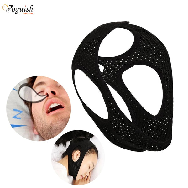 Anti Snoring Sleeping Chin Strap Best Stop Snoring Device Adjustable Snore Reduction Belt Sleep Aids Chin Strips Belt for Unisex