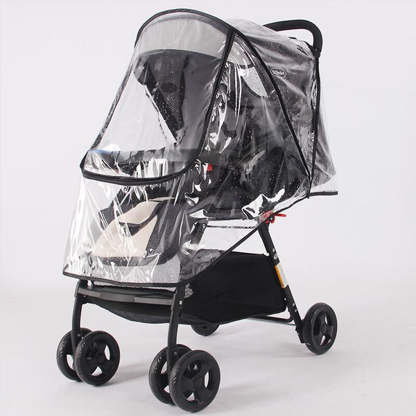 Stroller Accessories Waterproof Rain Cover Transparent Wind Dust Shield Zipper Open Raincoat For Baby Strollers Pushchairs Rainc