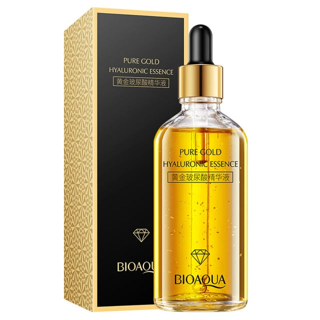 24k Gold Serum Hyaluronic Acid Serum Gold Nicotinamide Liquid Skin Care Products Facial Essence Beauty Products Face Care 100ml