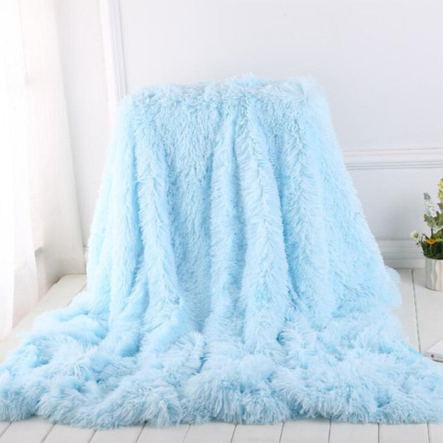 Warm and Comfortable Bedding Blankets Furry Super Soft Coral Fleece Blankets Fluffy Sofa Bedding Children Blankets